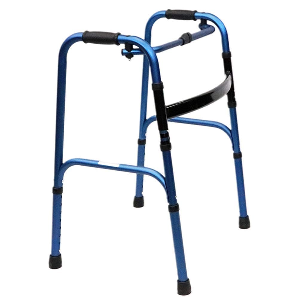 Rehamo Folding Walking Frame & Lightweight Aluminum Walker without Wheels, Portable & Foldable Walkers for elderly, disabled, Seniors, Adults & Patients, Medical Indoor & Outdoor Walker