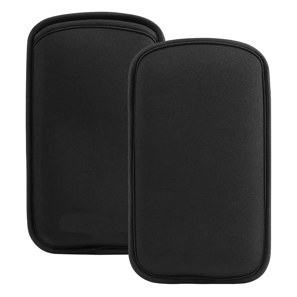 2 Pieces Cell Phone Sleeve Case Pouch for iPhone Air 17 Pro Max 16 15 Pro Max Samsung Galaxy S26 Ultra S25 Ultra S24 FE A15 A17 A16 A25 A35 A26 A36 Black Universal, Slim, Neoprene, Shock Proof
