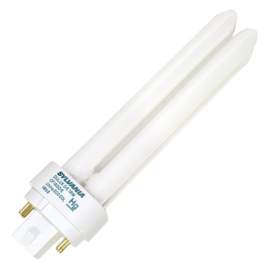 (10 Pack) Sylvania 20668 CF18DD/E/841/ECO 18-Watt 4100K 4-Pin Double Tube Compact Fluorescent Lamp
