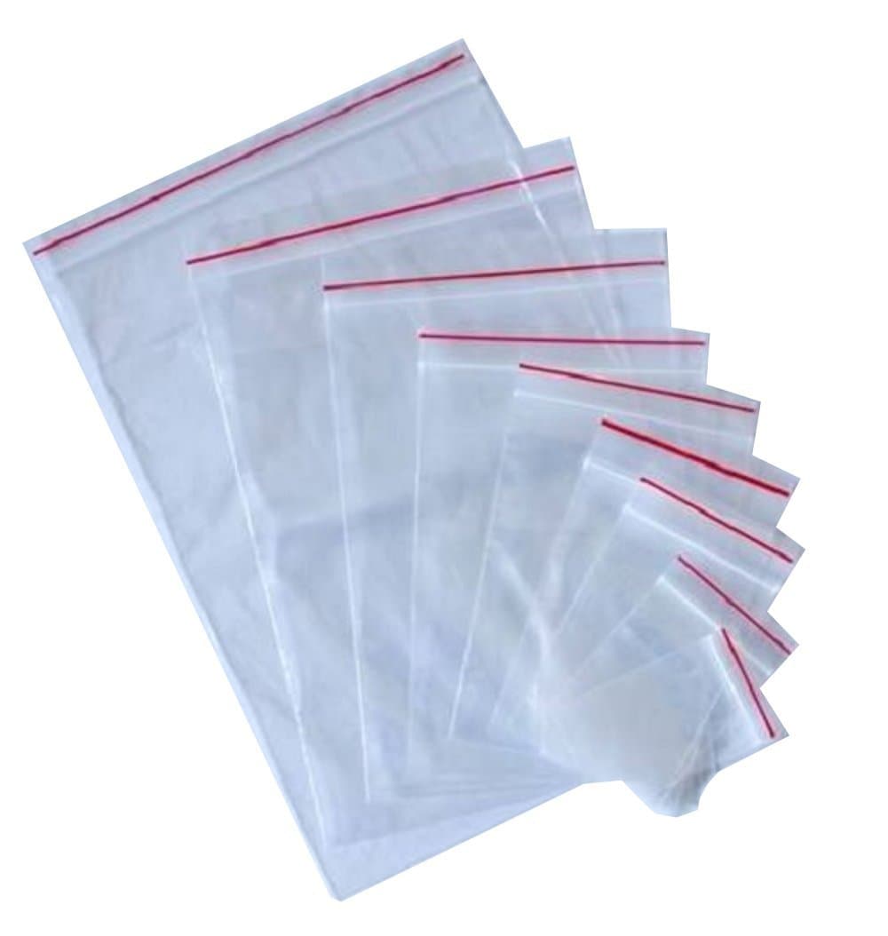 100 PCS 6 x 8 cm Plastic Zip Lock Bags Clear Poly Ziplock Bag Reclosable Resealable