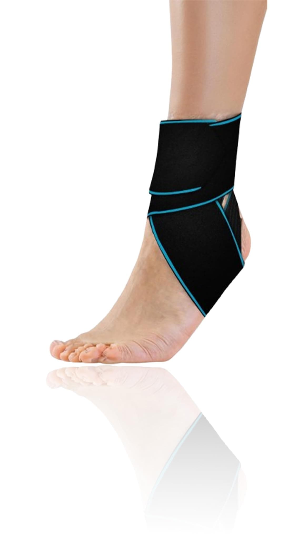 Sweet seven Premium Ankle Support Wrap for Sprained Ankle & Achilles Tendon - Stabilize & Protect with Ankle Brace for Men and Women - Ideal for Basketball - Comfortable Foot Brace in Blue (Single)