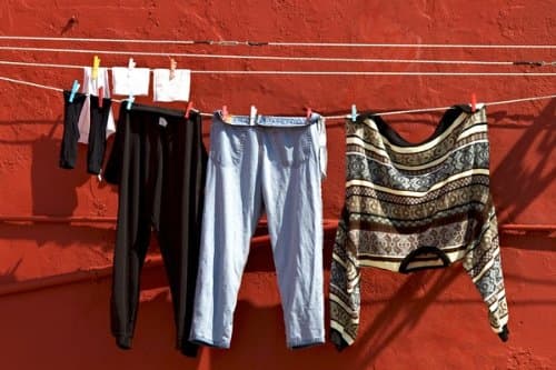 Acrylic-Mounted Artwork by Kim Wilson: Laundry Day