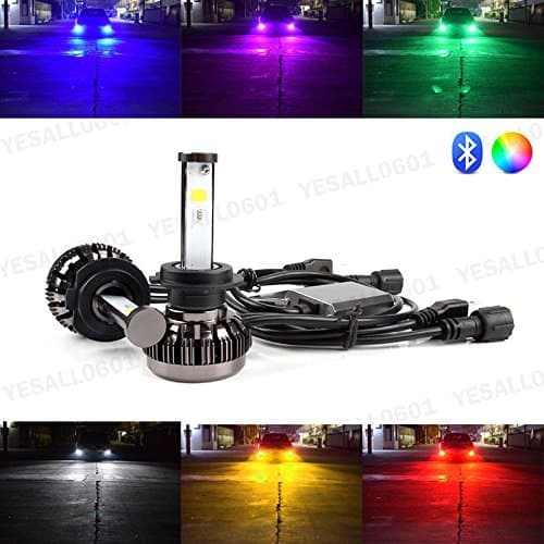 Torofibi 2 in 1 Auto Led Headlight Kits - HZ-RGB Smartphone App-enabled Bluetooth RGB + LED Headlight Conversion (RGB D2S)