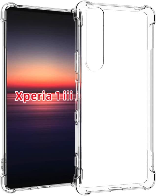 Helix Rubber Soft Bumper Transparent Silicon Shockproof Slim Back Cover Case for Sony Xperia 1 III/Sony Xperia 1 3 6.5"