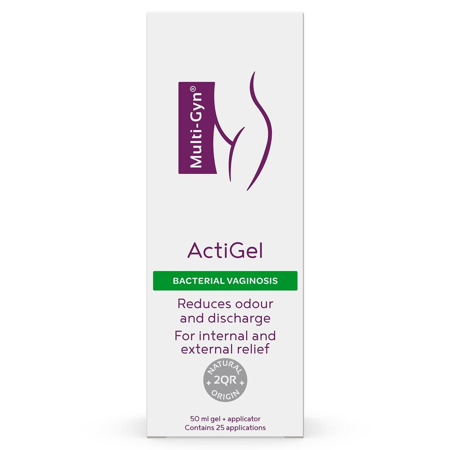 Multi-Gyn ActiGel - Vaginal Gel for Effective Relief of Bacterial Vaginosis Symptoms – 50 ml Gel + Applicator