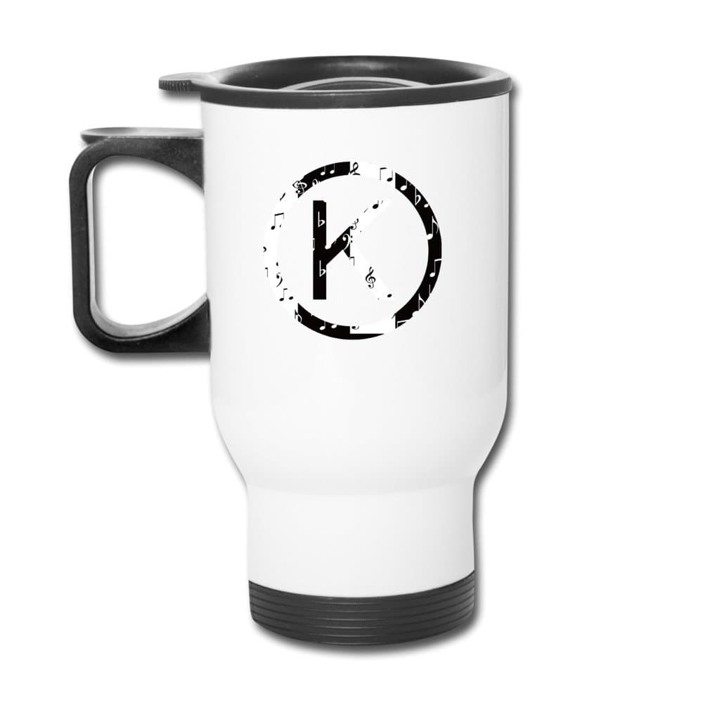 Fashion Design Music Note Circle K White Mug