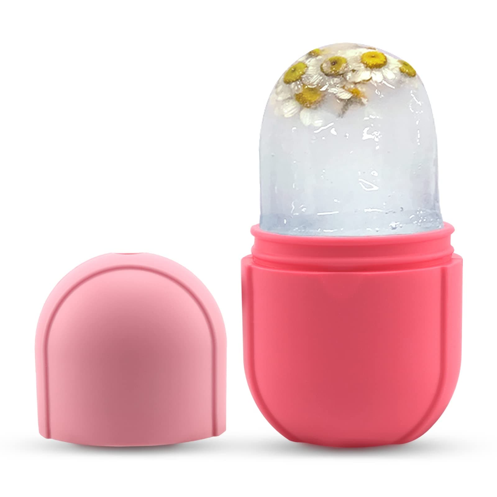 Beauty Reusable Ice Face Roller, Face Ice Holder for Face and Eye (Ice Roller Pink)