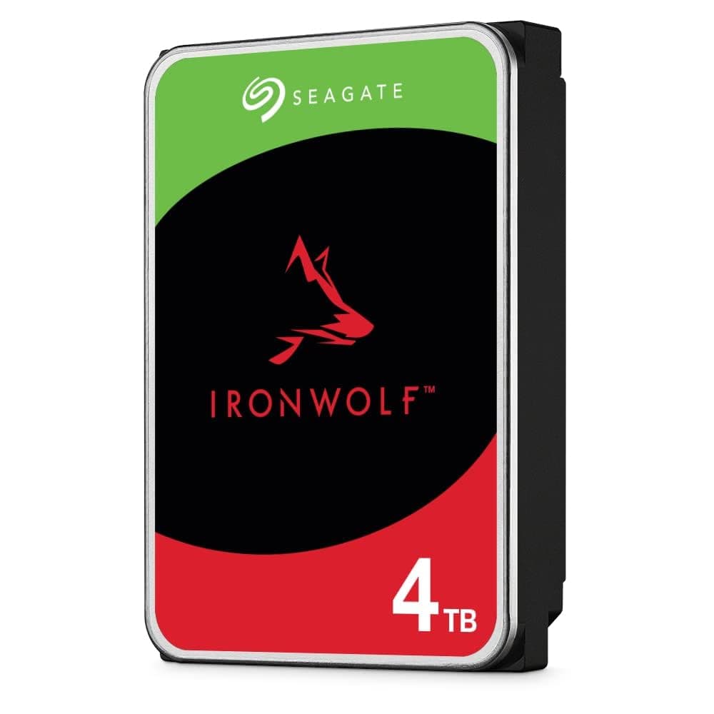 Seagate IronWolf 4 TB NAS Internal Hard Drive HDD – CMR 3.5 Inch SATA 6 Gb/s 5,400 RPM 256 MB Cache for RAID Network Attached Storage, Rescue Services (ST4000VN006)