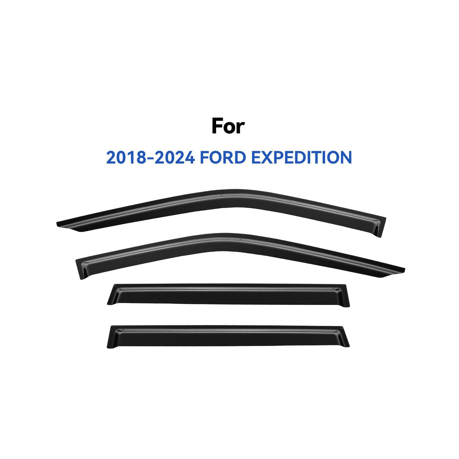 Window Visors Rain Guards for 2018-2024 Ford Expedition, Out-Channel Window Vent Wind Deflectors Visors Shades for 18-24 Expedition XL STX XLT MAX Limited King Ranch Platinum