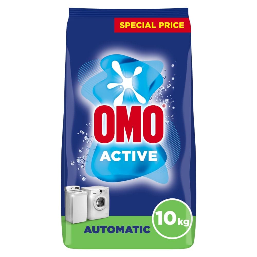Automatic Powder Laundry Detergent, Active,up to 100% stain removal in 1 wash*, 10 Kg, Packaging may vary