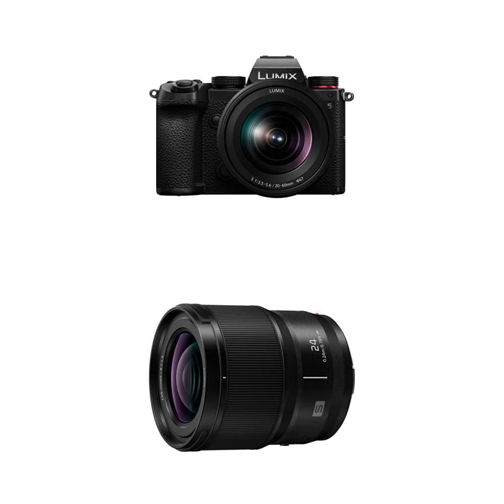 Panasonic LUMIX S5 Full Frame Mirrorless Camera (DC-S5KK) and LUMIX S Series 24mm F1.8 Lens (S-S24)