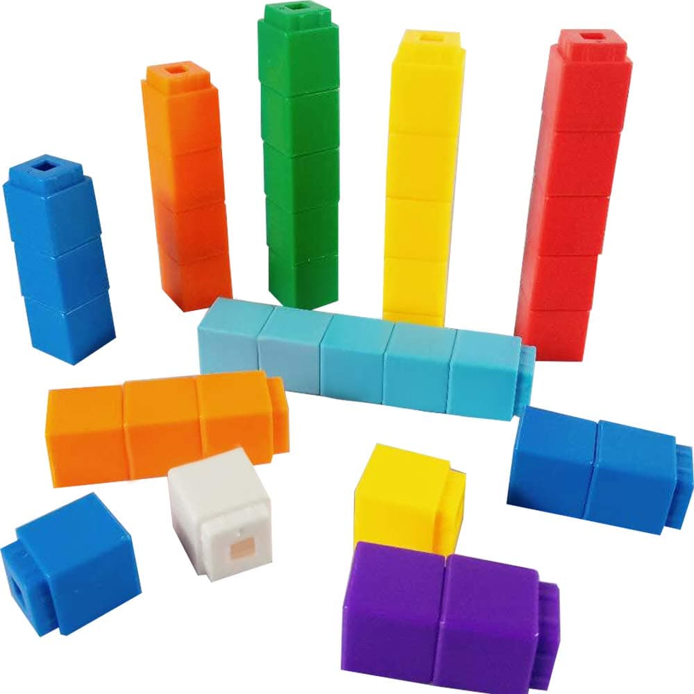 RAINBOW TOYFROG Math Manipulatives Counting Cubes, Educational Linking Cube, Kindergarten Learning Activities Math Cubes, Set of 100 Counting Toys Toys for Kids Ages 3 Above…