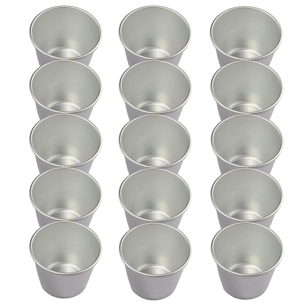 FORTSPANG 15 Pack Pudding Moulds, Nonstick Pudding Cups Egg Tart Mold,Sturdy moulds ideal for Making Sweet and Savoury Treats