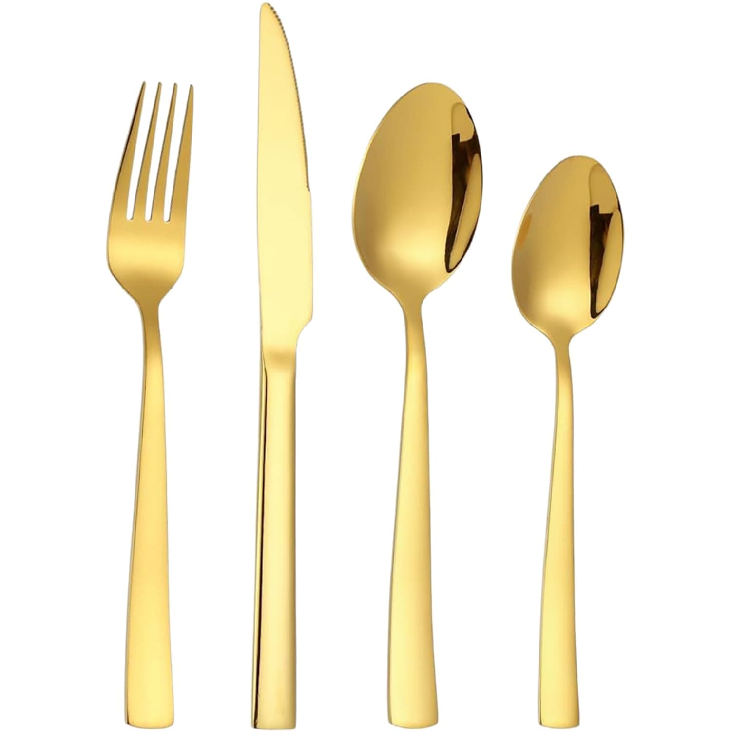 Silverware Set for 1, 4-Piece 18/10 Stainless Steel Flatware Set,Forged Cutlery Set Matte Finish for Home,Restaurant and Parties, Dishwasher Safe.