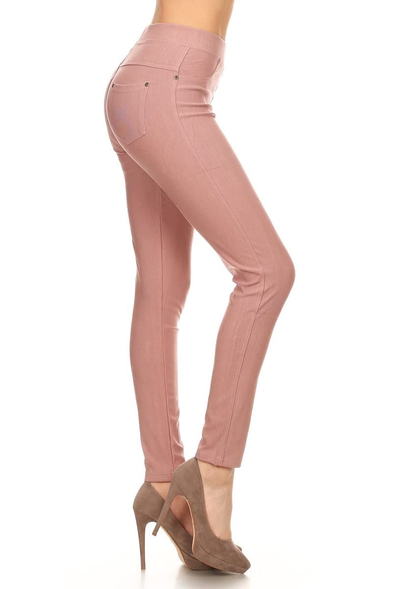 Premium Quality Women's Cotton Blend Stretch Pull-on Jeggings with Pockets