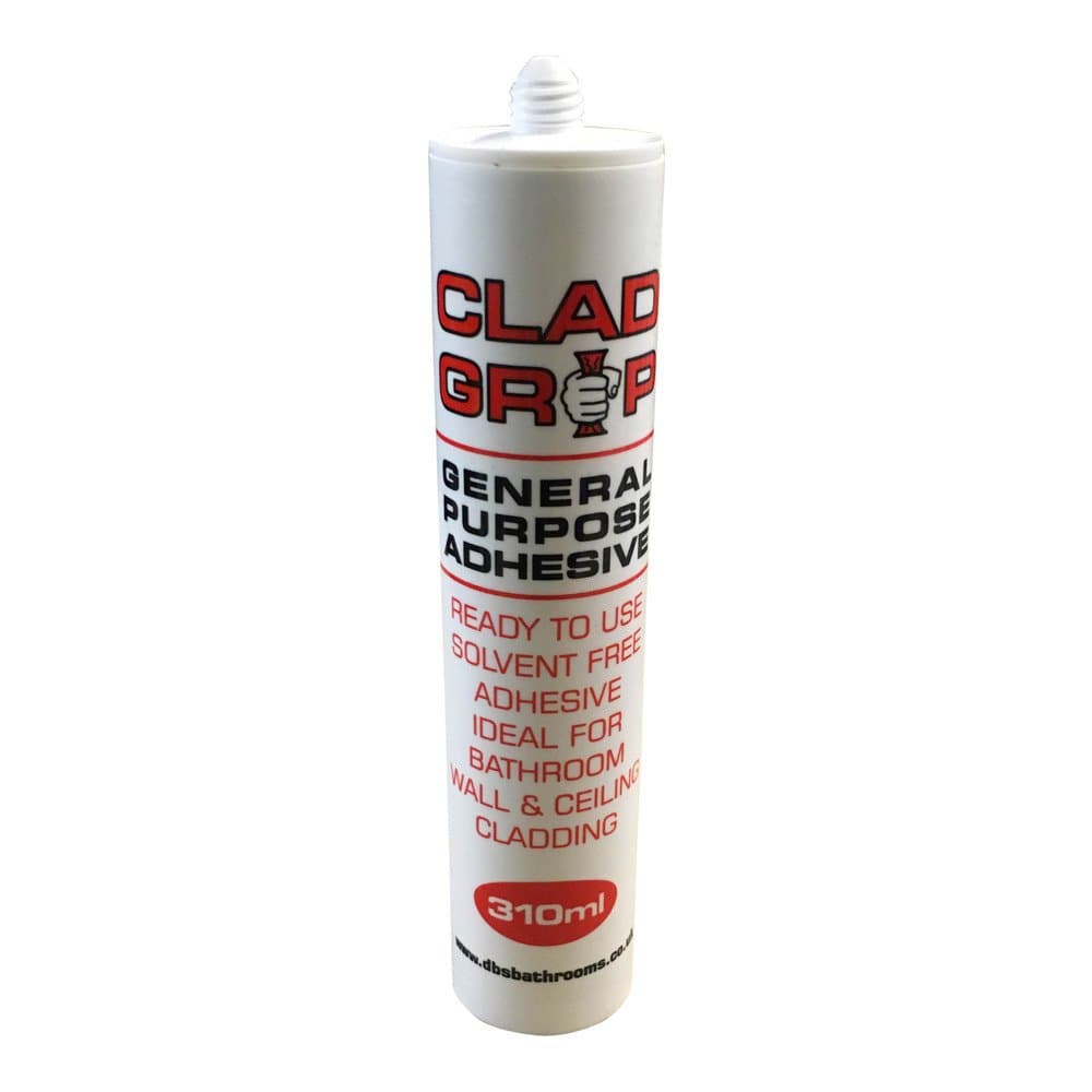 Clad Grip Adhesive Tube For Bathroom Cladding & Ceiling Panels Qty 1 Tube 310ml By DBS