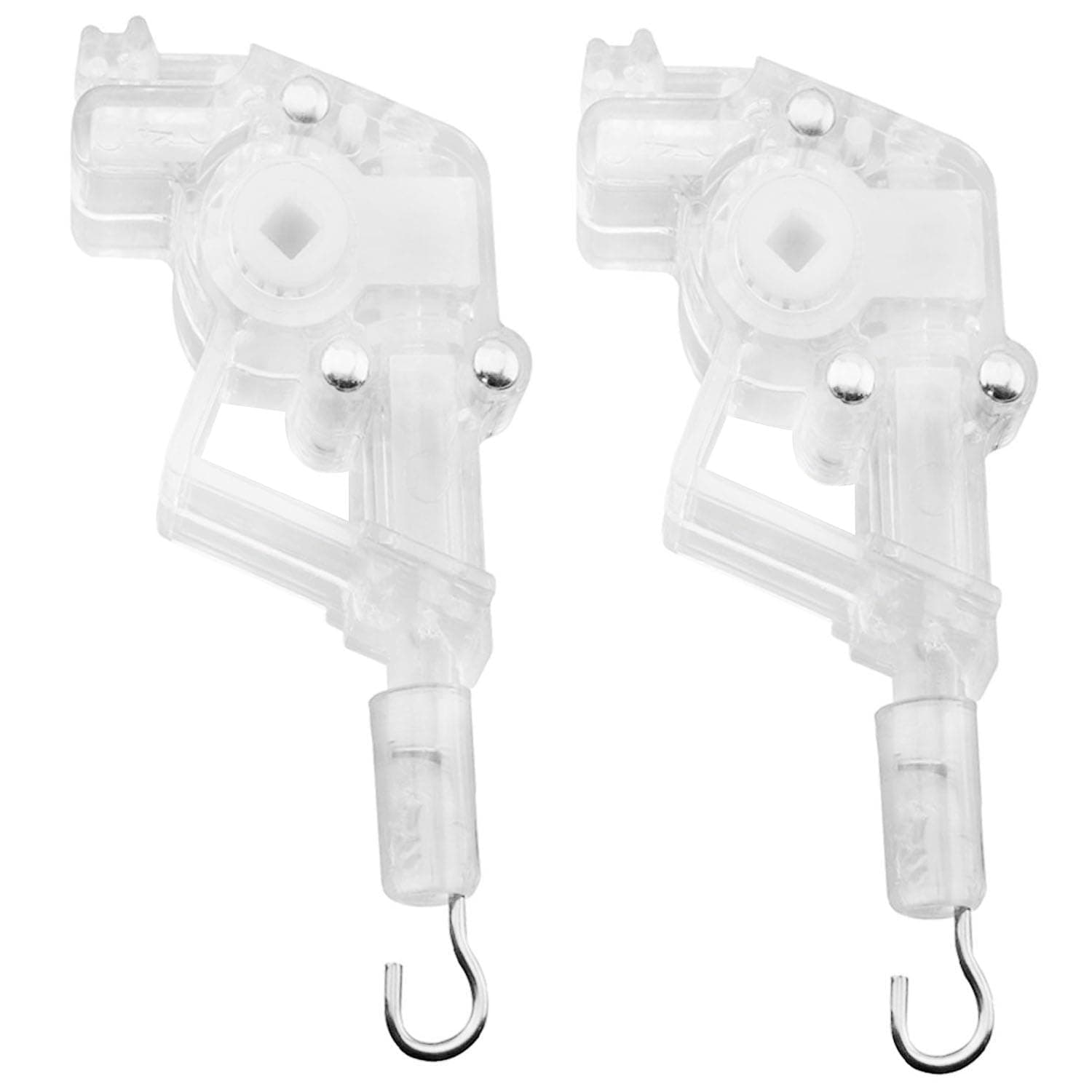 Wand Tilter 2pcs Heavy Duty Low Profile Wand Tilter Rod Tilter for 2 inch Horizontal Blinds, Square Shaped Gear(0.17in)/Hook Connection