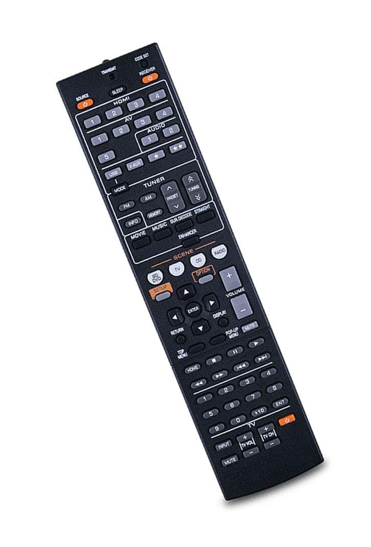 Replaced Remote Control Compatible for Yamaha RX-V367 YHT-393 HTR-2064 YHT-497BL RX-V467 YHT-693BL HTR-4065 RX-V573BL RXV465BL YHT497 HTR4064 YHT693 RXV567BL YHT893 RXV573 Audio Video AV Receiver