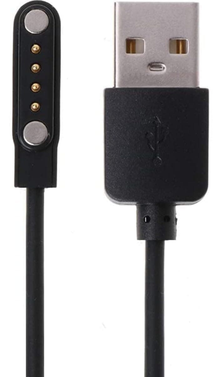 4 Pin Usb Fast Charger Magnetic Charging Cable Adapter For Fire-Boltt Thunder Watch & FireBoultt Talk Smartwatch Only, Black