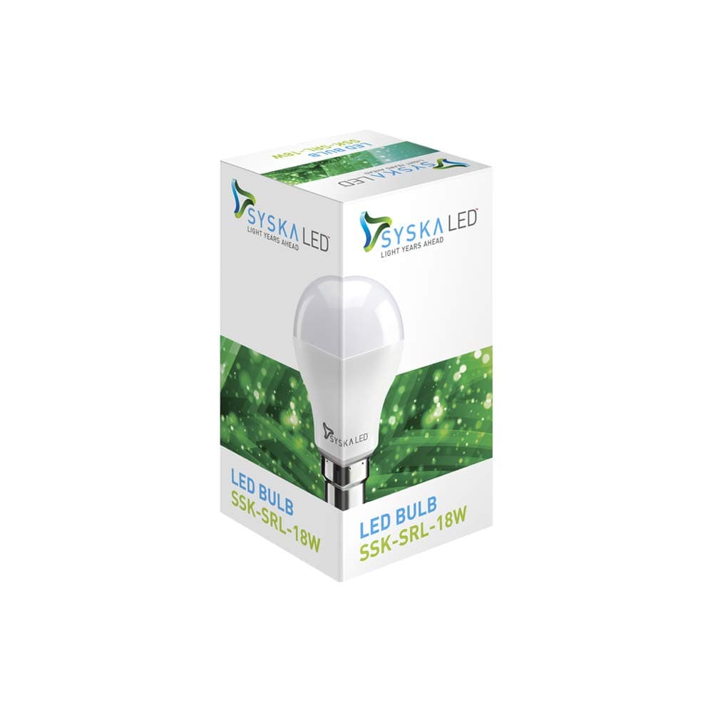 Syska SSK-SRL-18W Base B22D 18-Watt Led Bulb (Cool Day Light)
