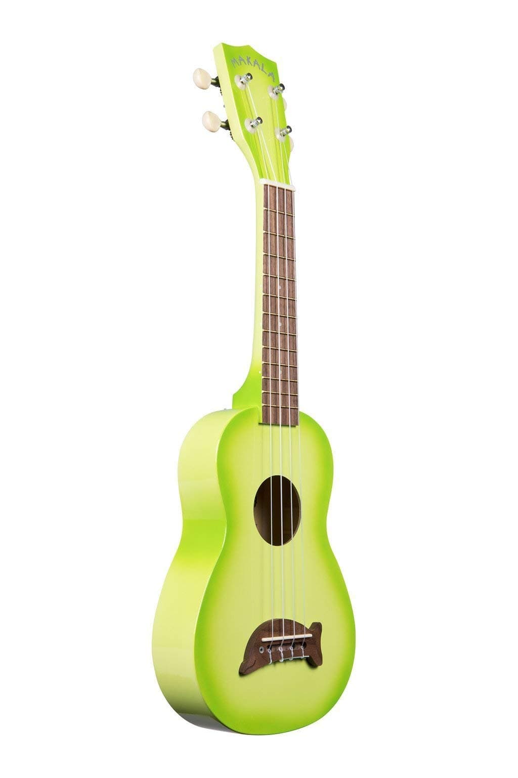 Kala Makala Dolphin Soprano Ukulele (Green Apple Burst)
