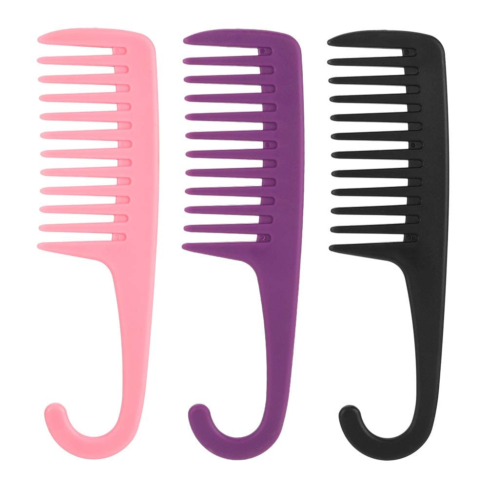 3 Pack Hair Comb Large Wide Tooth Comb Shower Combs Curl Wet Comb for Long, Wet or Curly Hair Detangling