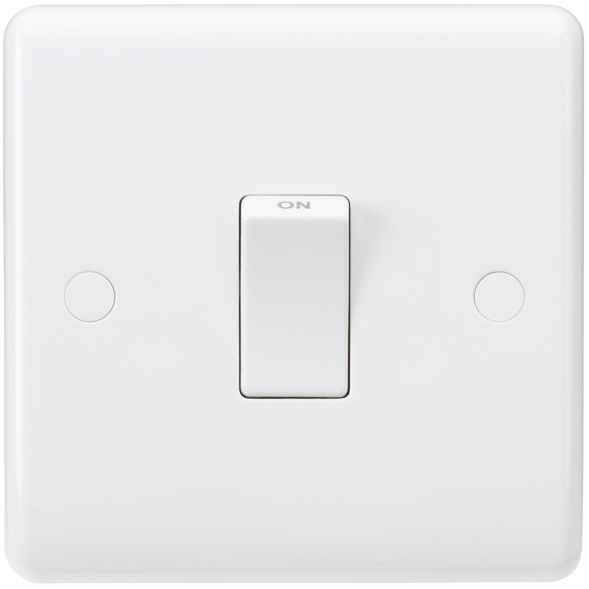 CU8341N Curved Edge 20 A DP Switch with Neon, White