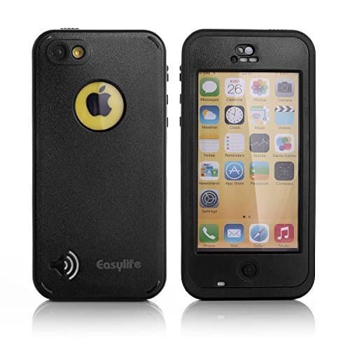 Waterproof iPhone 5c Case, Easylife™ Waterproof Dirtproof Snowproof Shockproof Skin Hard Phone Shell with Rugged Protection for Apple iPhone 5c (Black)