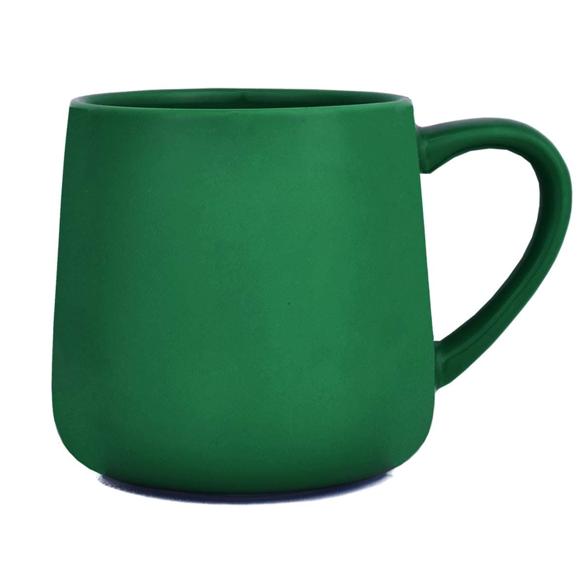 Bosmarlin Large Glossy Ceramic Coffee Mug, Tea Cup for Office and Home, 18 oz, Suitable for Dishwasher and Microwave, 1 Pack (Dark Green)
