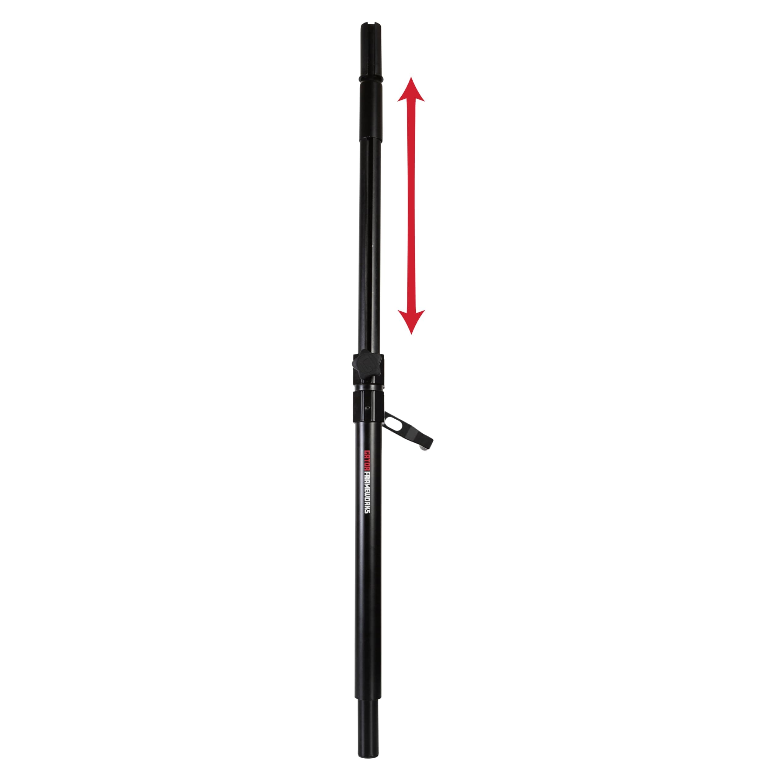 Sub Speaker Subwoofer Pole with Crank Operated Height Adjustment, Includes Adapter for 35mm & M20 Threaded Mounts (GFWSPKSUBCRNK)
