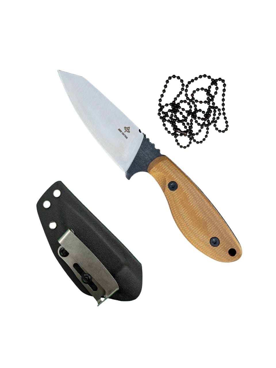 Fixed Blade, 3D Micarta Scales, EDC With Kydex Sheath, Ideal for Skinning, Survival, Camping, Hunting & Outdoors, Tactical Full Tang Knife (B_010)