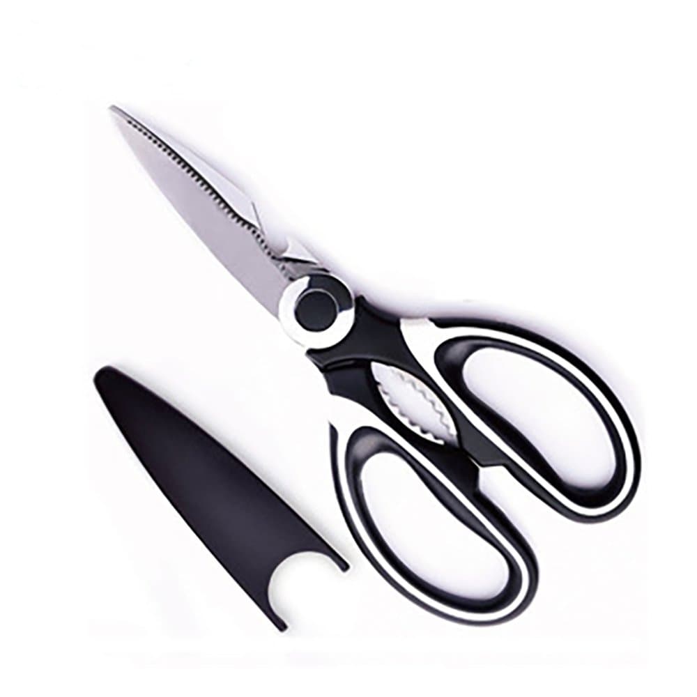 Kitchen Scissors, Heavy Duty Scissors & Poultry Shears for Cutting Meat, Chicken, Vegetables, Herbs, BBQ's, Fish, Fish Scaler, Nutcracker, Bottle Opener – The Most Advanced Multipurpose Scissors
