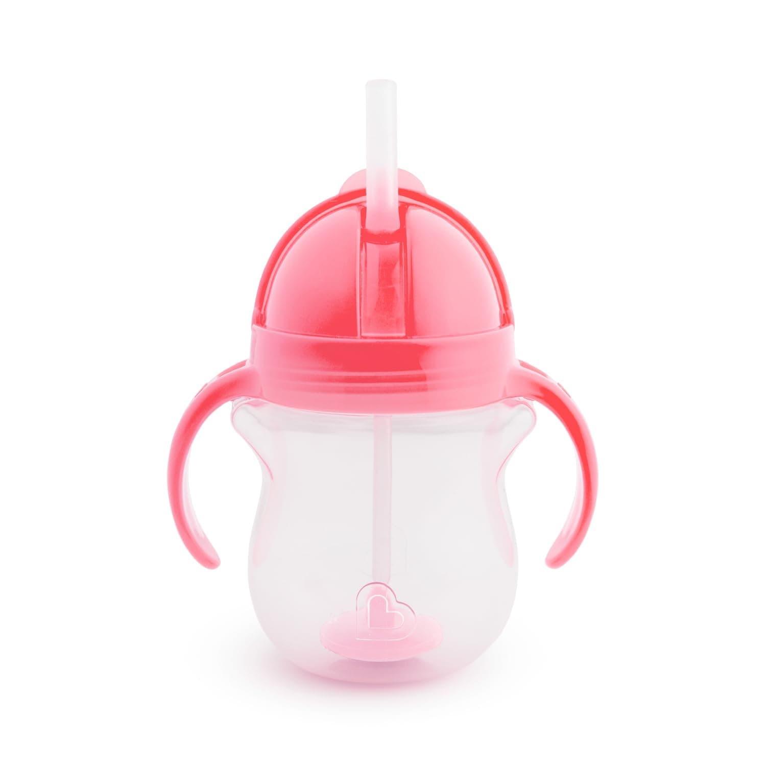 Munchkin Click Lock Tip and Sip Weighted Flexi Straw Trainer Cup (7 oz/207 ml, Pink)
