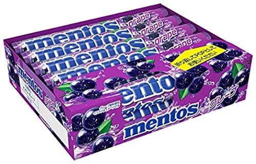 Mentos Grape Chewy Mint Candy Rolls, Japanese Grape, 1.32 ounce/14 Pieces (Box of 12 rolls)