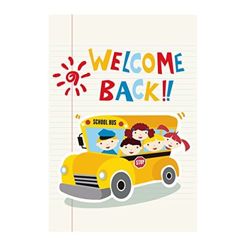 Double Sided Flags Welcome Back To School 12.5 X 18 Inch 100% Polyester And Waterproof