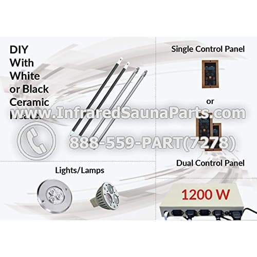 DIY Kits in White Ceramic Infrared Heaters - 1200 Watts