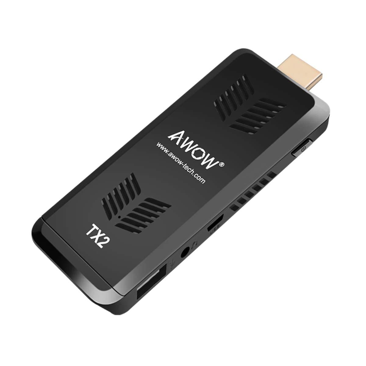 AWOW Mini PC Stick 64GB Computer Stick 4GB DDR3 Windows 10 Intel Atom Z8350,4K HD,2.4G/5G Dual Band WiFi,Bluetooth,USB 3.0 TX2