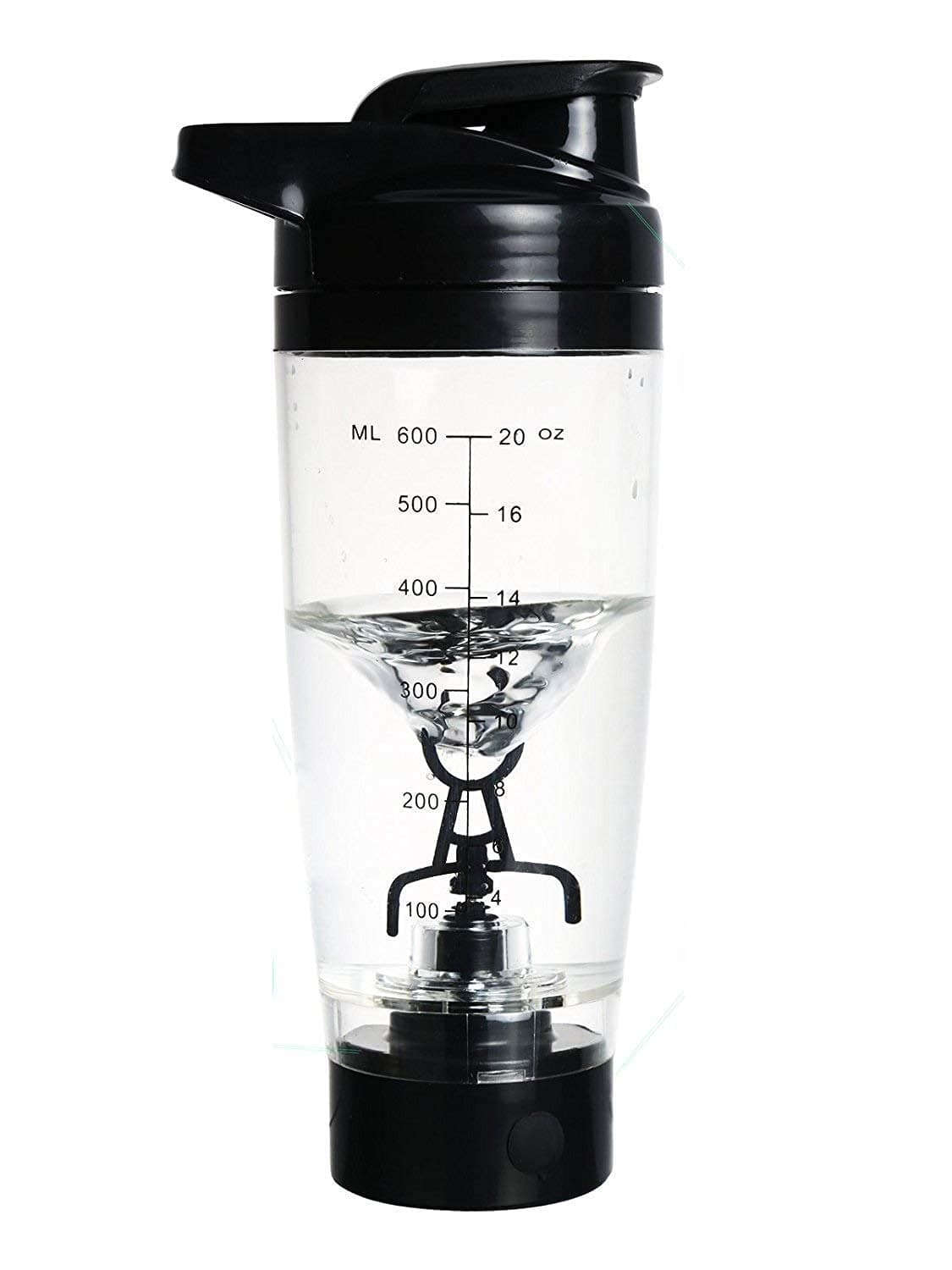 IRIS Self mixing mug Electric Protein Shaker Bottle, Protein Shaker Cup, 600 ML Blender Shake Bottle,Portable,Self-Stirring Mug for Various Powder (Black)