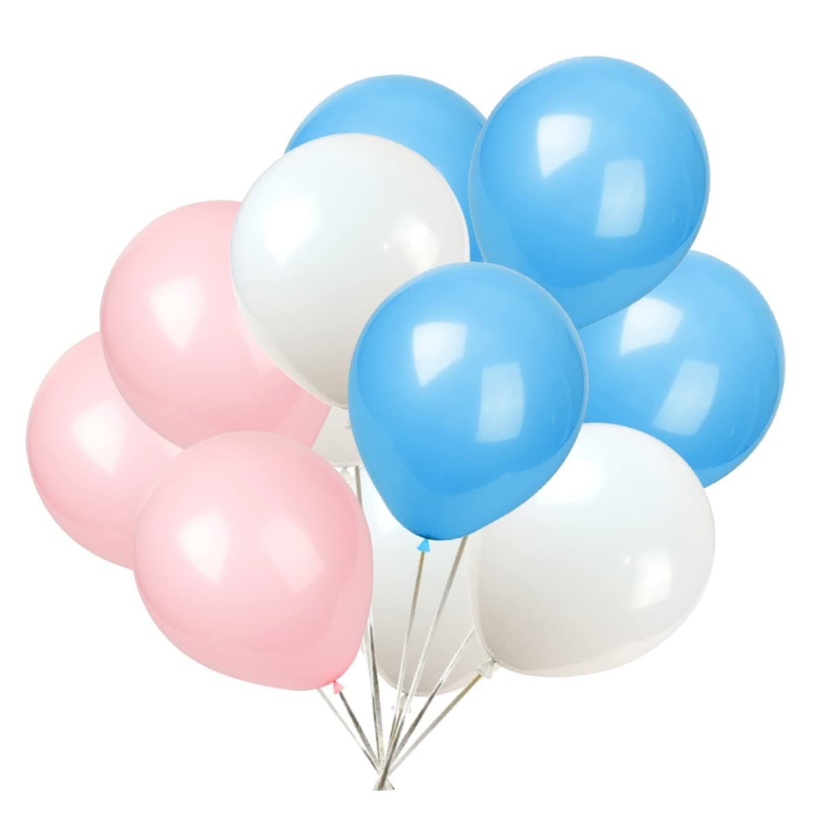 White light pink light blue Balloons,100 Pack 12 Inch Latex Balloons,for Baby Shower Birthday Boy or Girl Gender Reveal Party Supplies Party Decorations