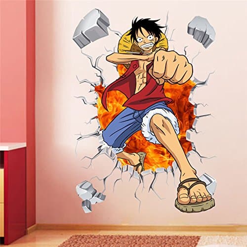 One Piece Wall Sticker Luff break out 3D Decal House Decor Carton Boy Girl Kids Room Bedroom Art Mural Hotsale Poster