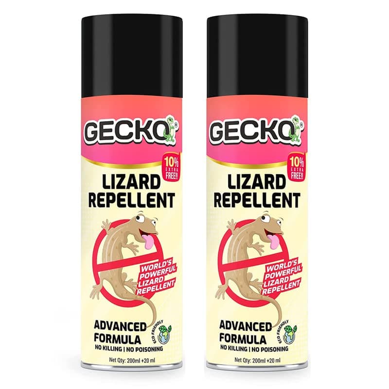 Gecko India's First Aerosol Based Lizard Spray Herbal Lizard Repellent Spray | Plant Based Ingredients | Eco-Friendly Food Grade & Biodegradable | Irritant-Chemical Free | 220ml Each | Pack of 2 - FORMULATION 30 X