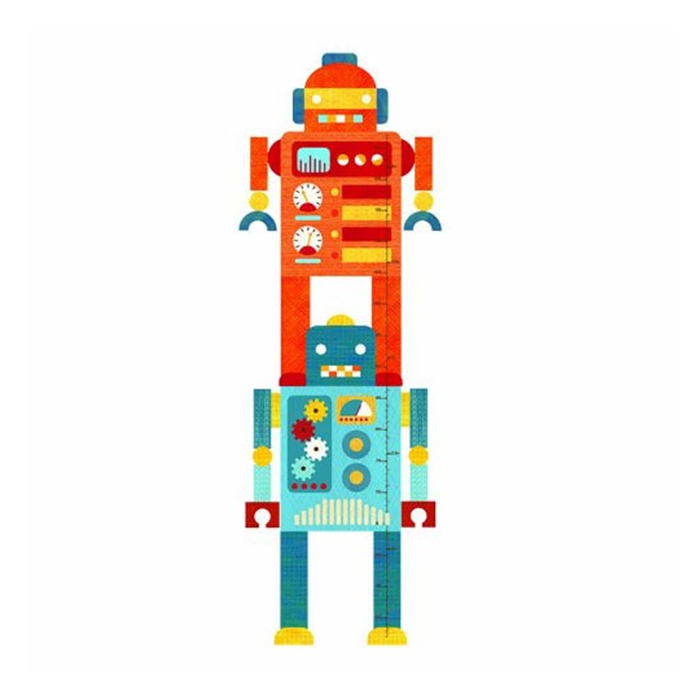 Petit Collage Fabric Wall Growth Chart Decal, Robot (Discontinued by Manufacturer)