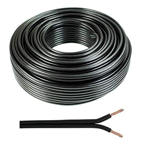 2 x 0.50mm Speaker Cable Wire4U® Figure 8, Quality, 50 Strands Wire In 10 20 50 100 Metres (10 metres, Black)