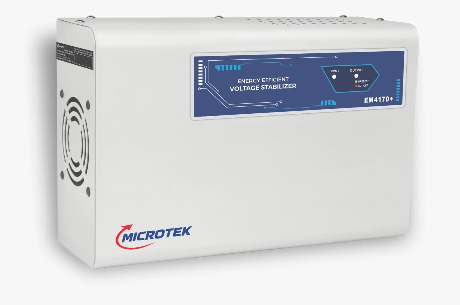 Microtek EM 4170+ Automatic Air Conditioners (A.C.) Voltage Stabilizer upto 1.5 Ton Working Power 170V-270V(White) with 3 year warranty