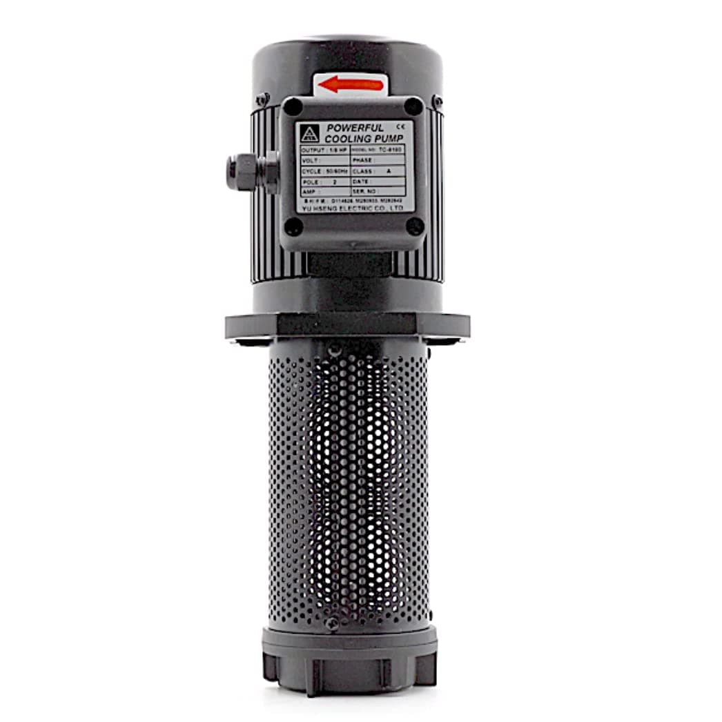 1/8 HP Lathe BandSaw Machine Tool Circulation Coolant Pump, Immersion Length 180mm (7"), NPT 1/2" Thread, Single 1 Phase 110/220VF