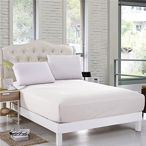 800 Thread Count Pure Egyptian Cotton Super Soft Hotel Quality 40CM/16 Inch Deep Fitted Bed Sheet (Double Fitted Sheet)