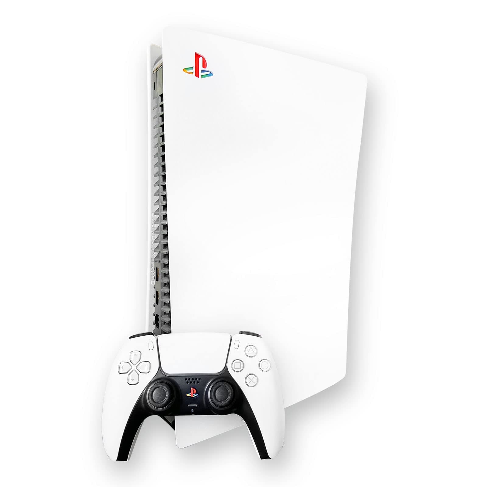 PS5 Logo Underlay Vinyl Decal Sticker & PS Logo/Button Vinyl Decal Sticker (Classic Retro-Look Color)