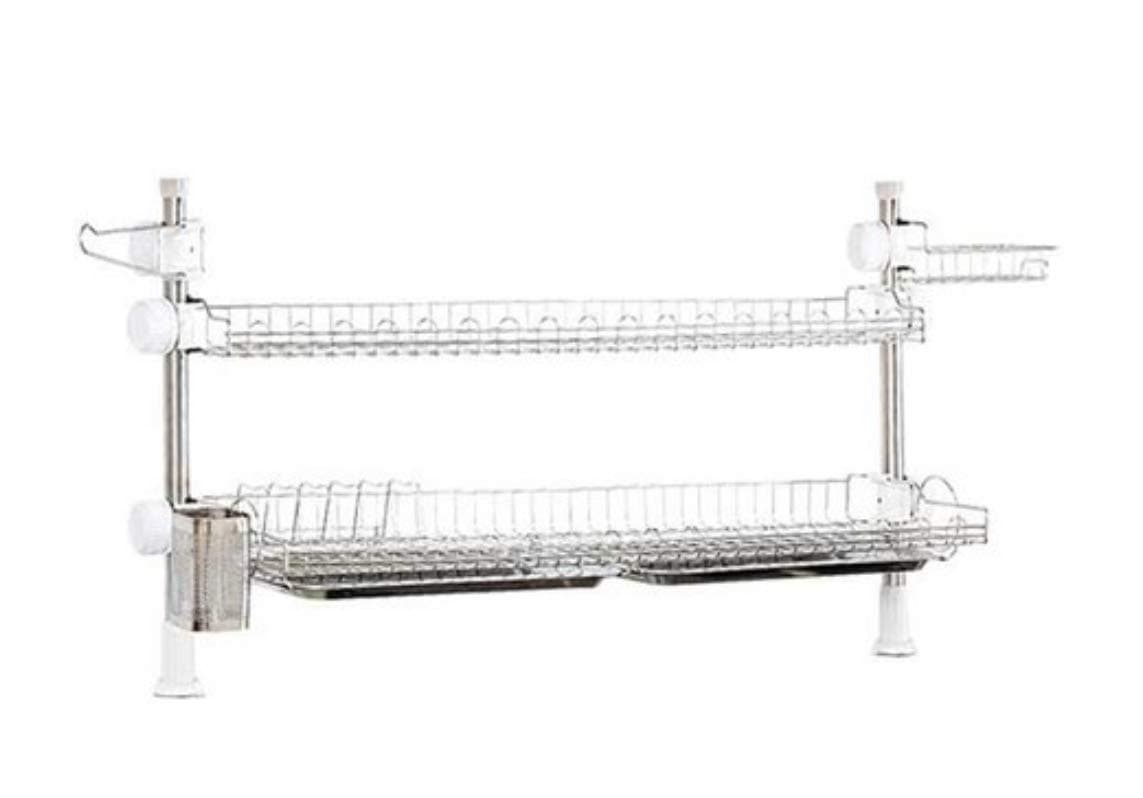 TOF Multipurpose Lathe for Kitchen, Stainless Steel Adjustable Dish Drying Rack Utensil Holder, Over the Sink Kitchen Storage Shelf 36.2"