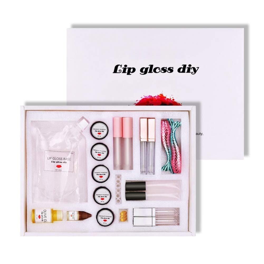 DIY Lip Gloss Making Kit, DIY Lip Balm Kit, Lip Polish Base Tube Safe Handmade Cosmetic Makeup Tool Set Make Your Own Lip Gloss