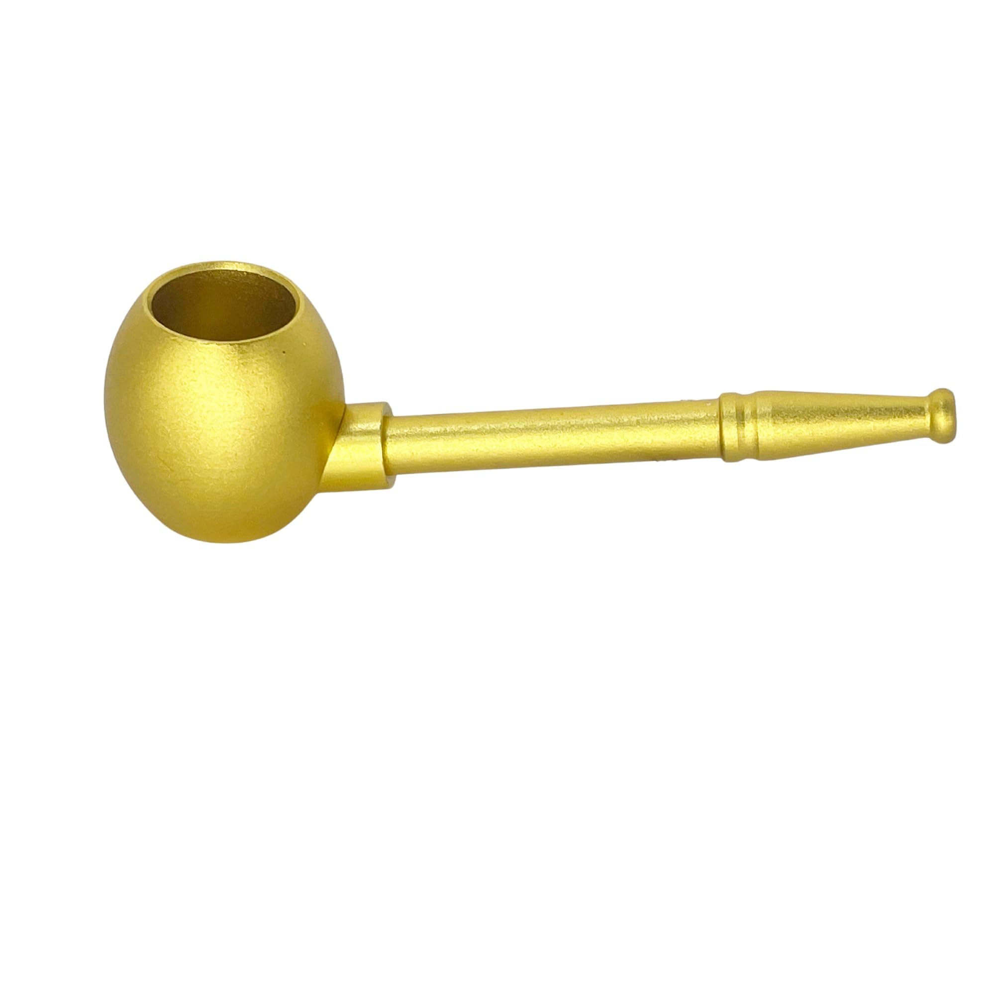 Brass Retro Pipe for Beginner Classic Pipe 4.5 inch Large Bowl Pipe